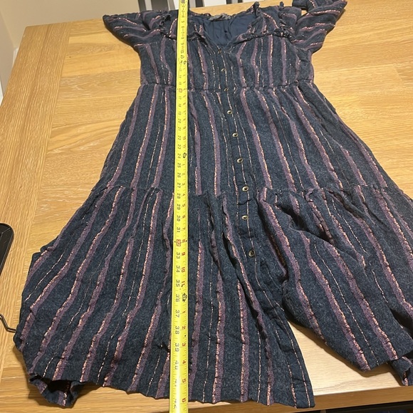 Anthropologie Midnight Ruffled midi dress women’s size S NWOT - Picture 10 of 16